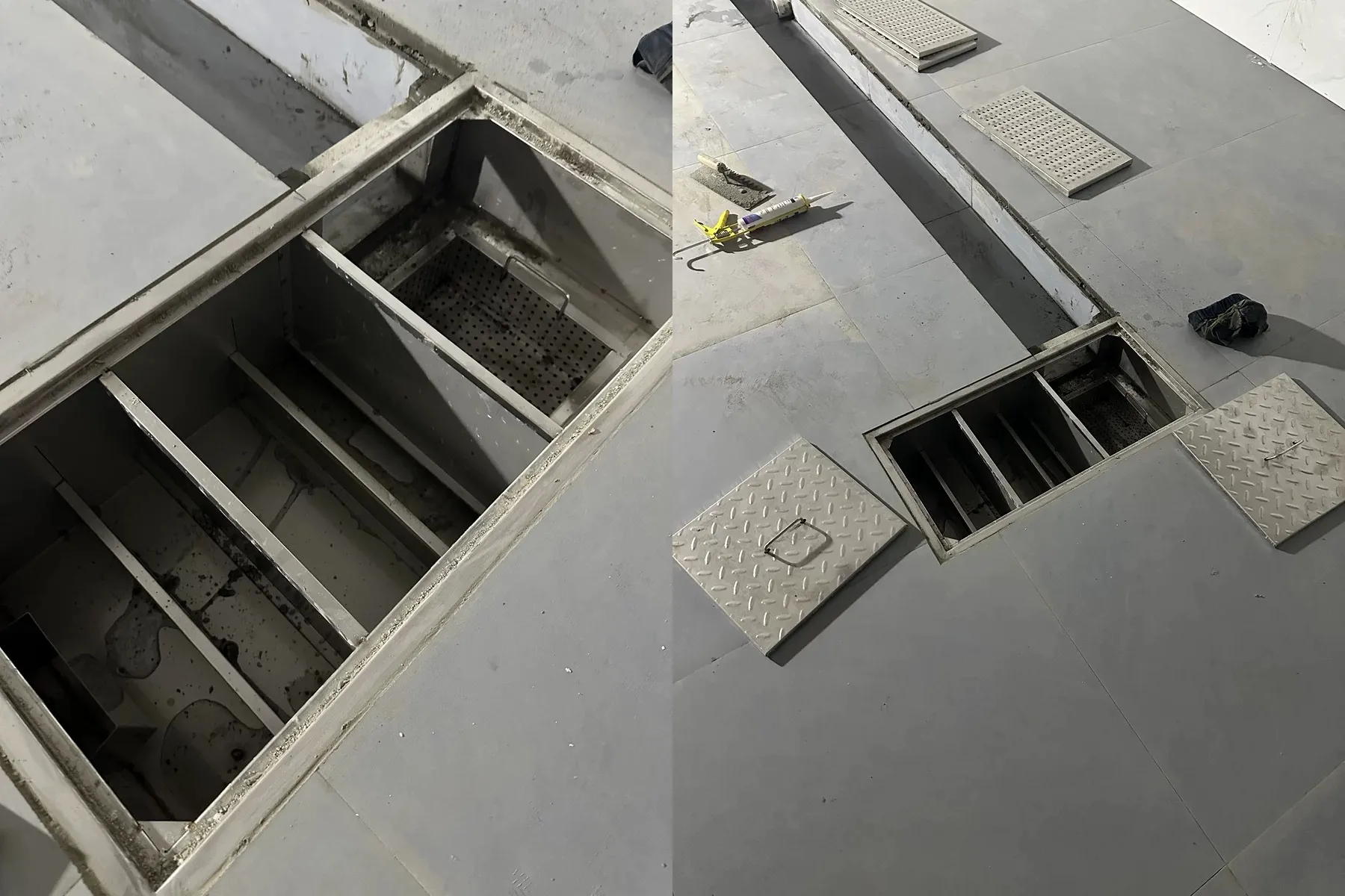 built-in underground grease interception and drainage solution