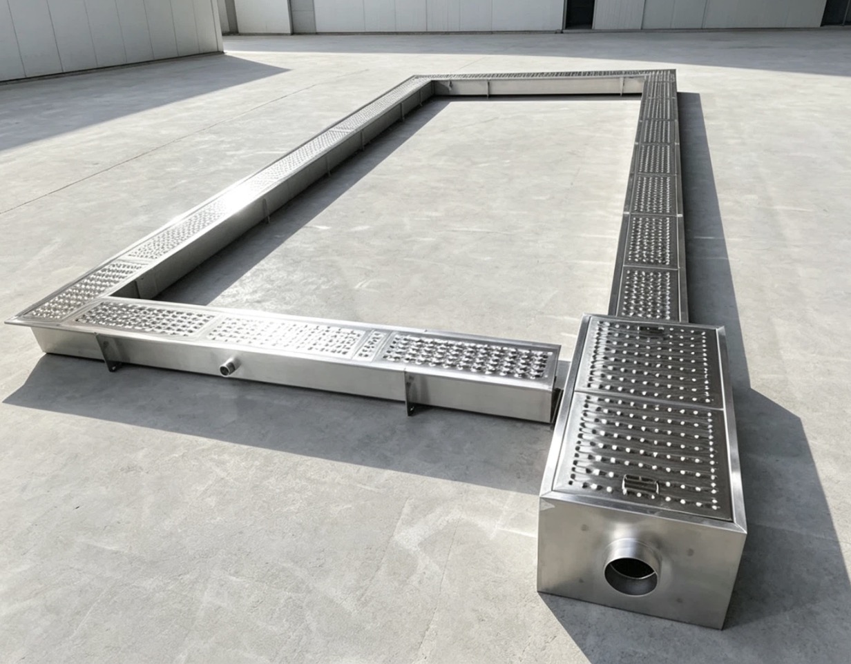 304 Stainless Steel Linear Drainage Channel with Cover