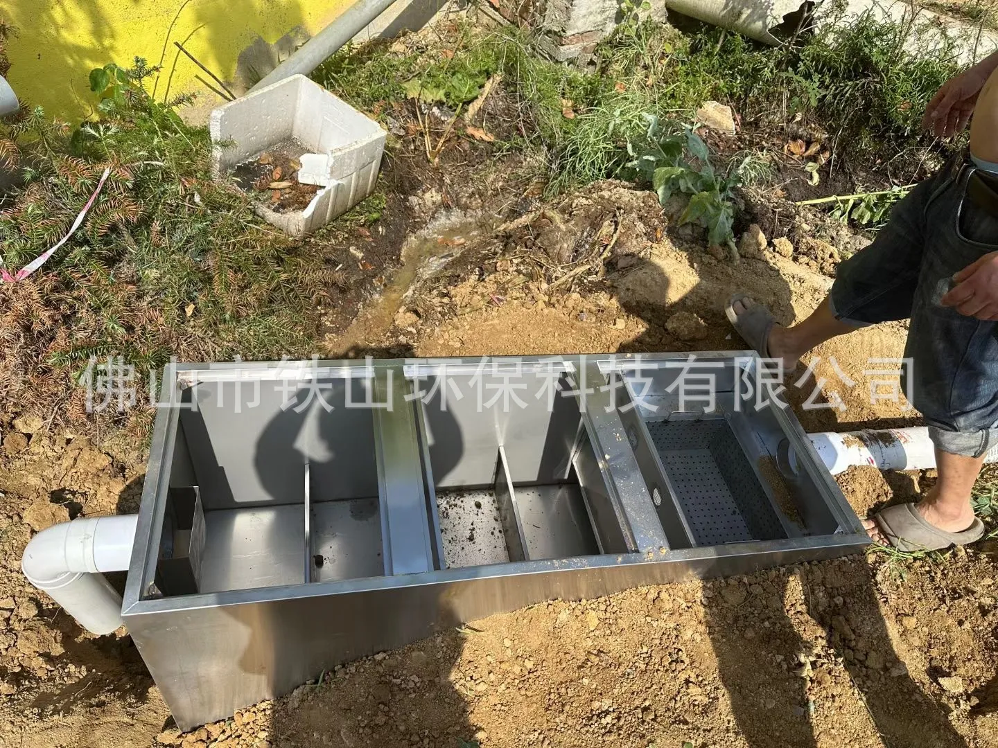 Underground Grease Interceptor Installation Case for Commercial Kitchen Wastewat